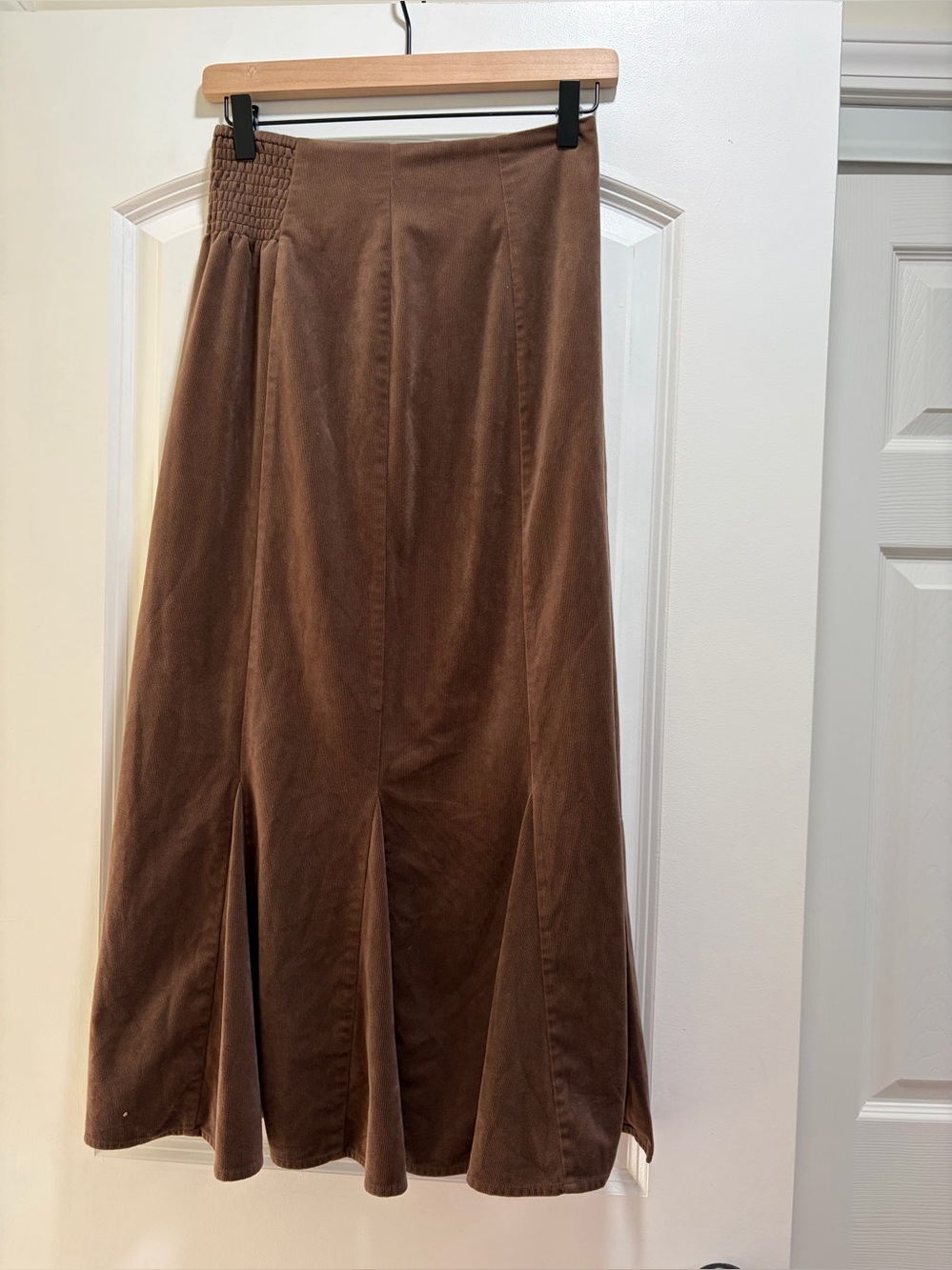 archives Japan Brown Corduroy Mermaid Maxi Skirt High Waisted